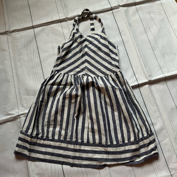 Carter’s Size 7 White and Blue Striped Summer Dress with Adjustable Straps - Picture 1 of 5